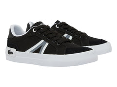 Tenis Lacoste Negro y Blanco para Niño