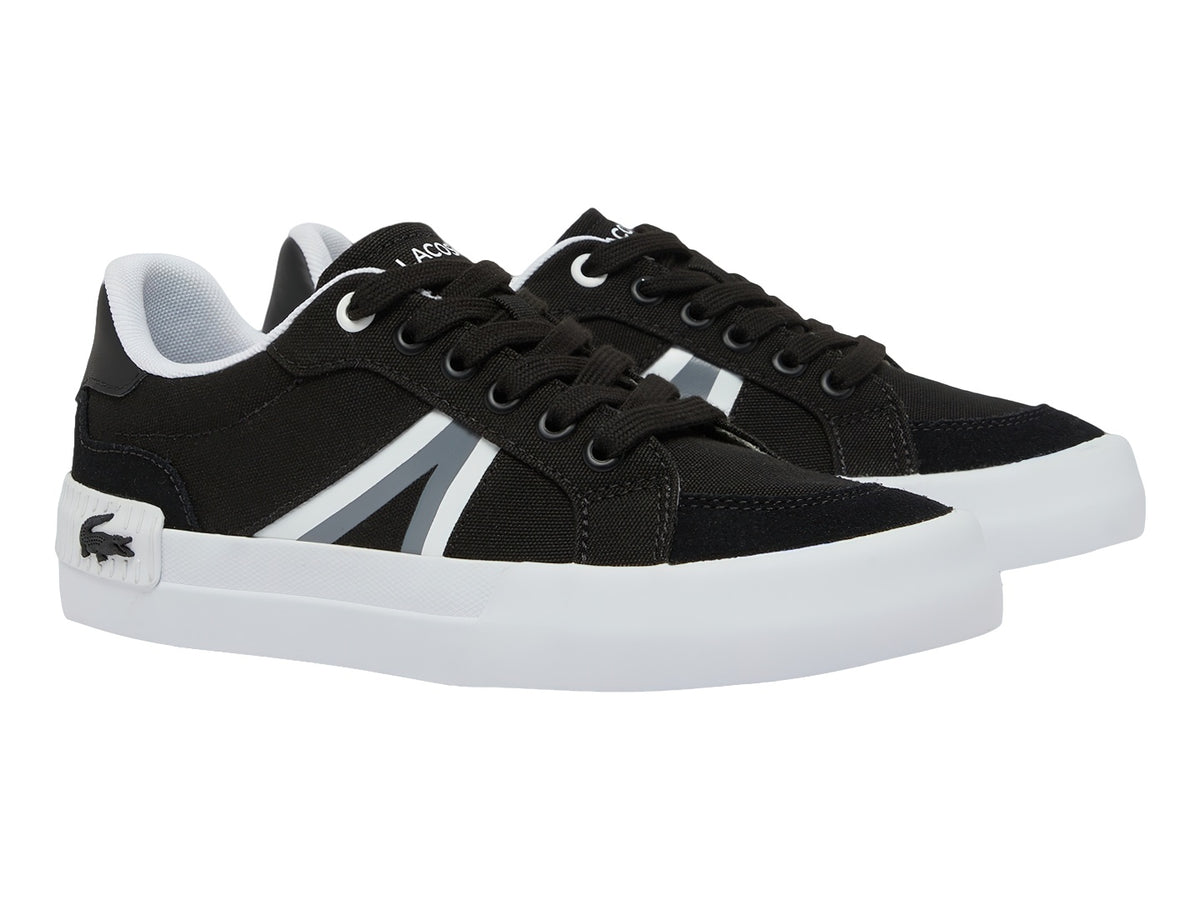 Tenis Lacoste Negro y Blanco para Niño