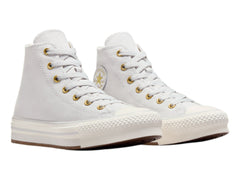 Tenis Converse Chuck Taylor All Star Gris y Dorado para Niña
