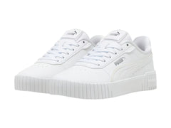 Tenis PUMA Carina 2.0 Holo Blanco y Plata para Niña