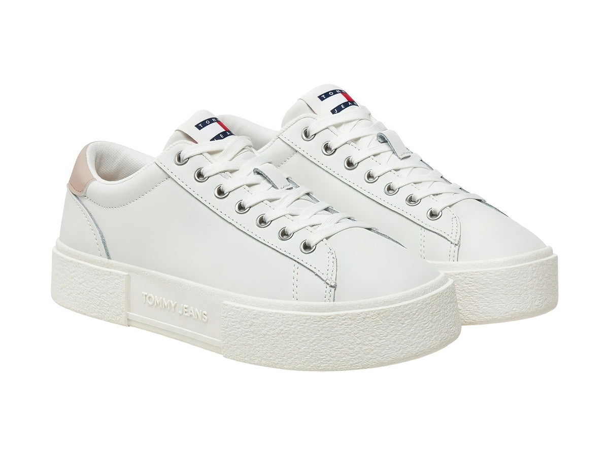 Tenis Tommy Hilfiger Flatform Ecru para Mujer