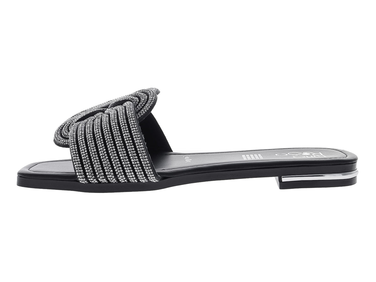 Sandalias Luna Rosa Negro Plata para Mujer