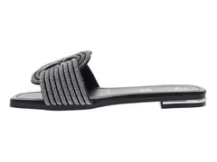 Sandalias Luna Rosa Negro Plata para Mujer
