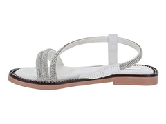 Sandalias Mia Bonita Blanco Plata para Niña