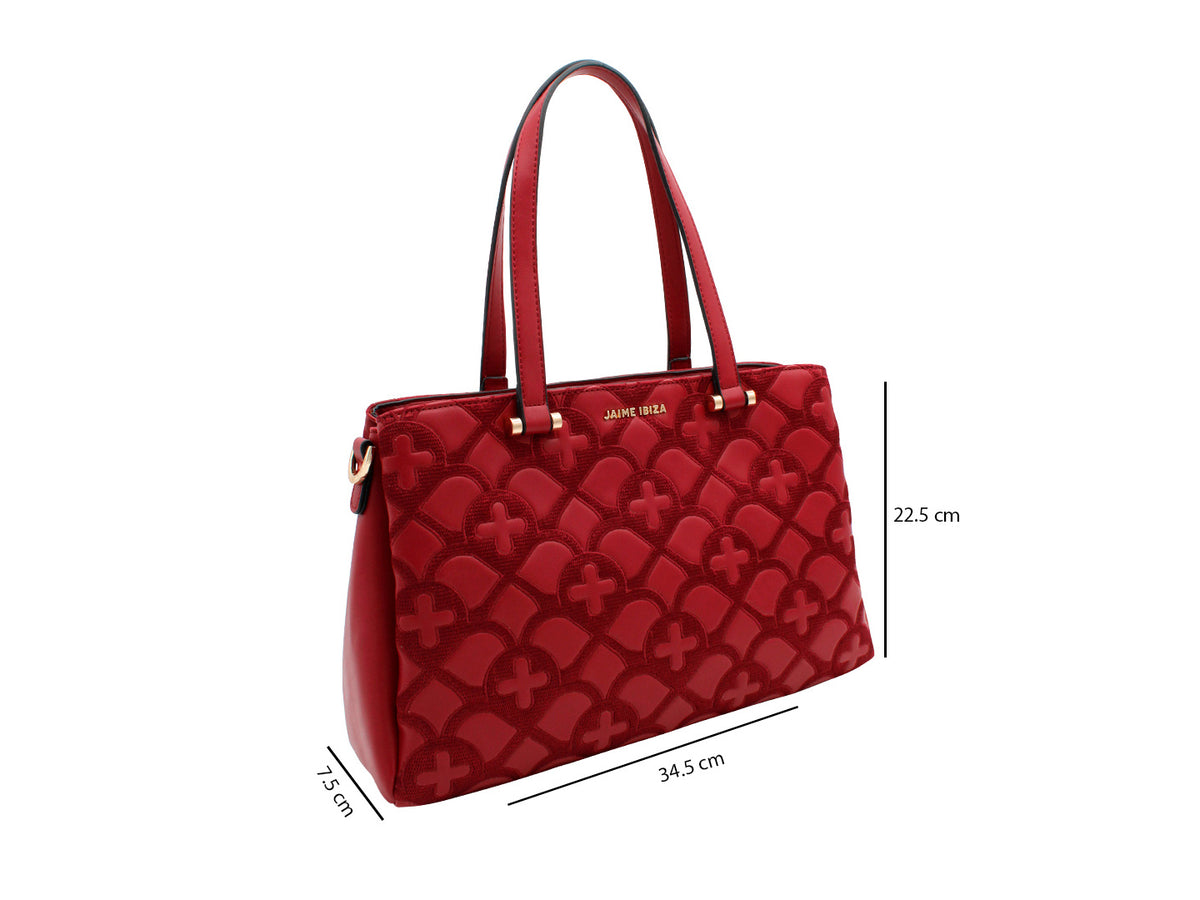 Bolsa de Hombro Jaime Ibiza Rojo para Mujer