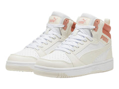 Tenis PUMA Rebound V6 Blanco y Durazno para Mujer
