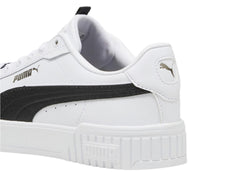 Tenis PUMA Carina 2.0 Lux Blanco y Negro para Mujer