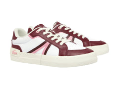 Tenis Lacoste Borgoña y Blanco para Mujer