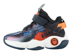 Tenis K-SWISS Panther Azul Marino y Naranja para Niño