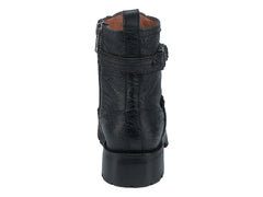 Botas Cuadra de Avestruz Negro para Hombre