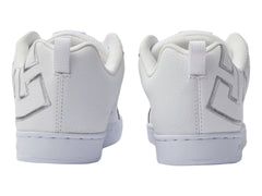 Tenis DC Shoes Court Graffik Blanco y Plata para Mujer