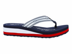Sandalias Tommy Hilfiger Marino Blanco Rojo 08369 Para Mujer
