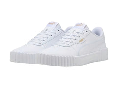 Tenis PUMA Carina 3.0 Blanco y Oro para Mujer
