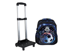 Mochila Rodante Terry YC0331 Diseño de Fútbol Azul