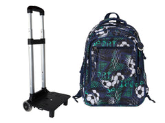 Mochila Rodante Terry para Niño Diseño de Balones Modelo YC0331
