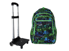 Mochila Rodante Terry Camioneta Verde para Niño YC0331