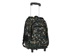 Mochila Rodante Terry para Niño Modelo YC0331 Aviones Verde Militar