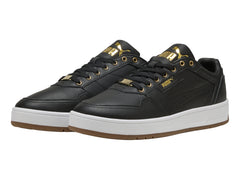 Tenis PUMA Court Classic Lux Negro y Dorado para Hombre