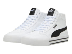 Tenis PUMA Court Classic Vulc Mid Blanco y Negro para Hombre