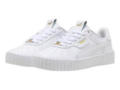 Tenis PUMA Carina 3.0 Luxe Blanco y Oro para Mujer