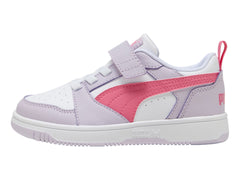Tenis PUMA Rebound V6 Lila y Rosa para Niña