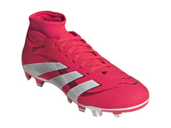 Tenis Adidas Predator Club Sock Firme Rojo y Blanco para Hombre