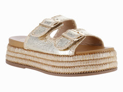 Sandalias Plataforma Roze Color Dorado para Mujer