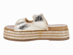 Sandalias Plataforma Roze Color Dorado para Mujer
