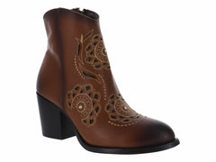 Botines In Moda Piel Madrid Café para Mujer