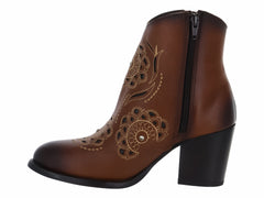 Botines In Moda Piel Madrid Café para Mujer