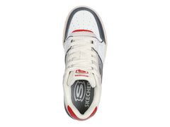 Tenis Skechers Street B Blanco y Rojo para Niño