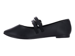 Zapatos Flats Ballerinas Moleca Negro para Mujer