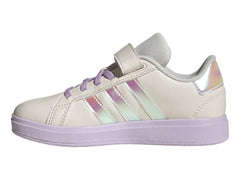 Tenis Adidas Grand Court 2.0 Blanco y Lila para Niña