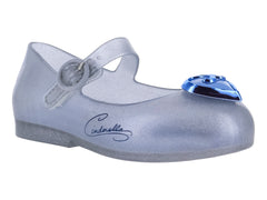 Zapatos Flats Mini Melissa Disney Princess Plata Glitter para Niña