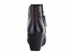 Botines Hispana Piel Soft Castaña para Mujer