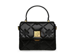 Bolso de Hombro Steve Madden Brutus Negro y Dorado para Mujer