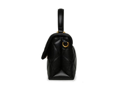 Bolso de Hombro Steve Madden Brutus Negro y Dorado para Mujer