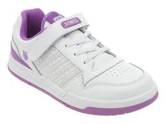 Tenis K-Swiss Drifty Blanco y Lila para Niña