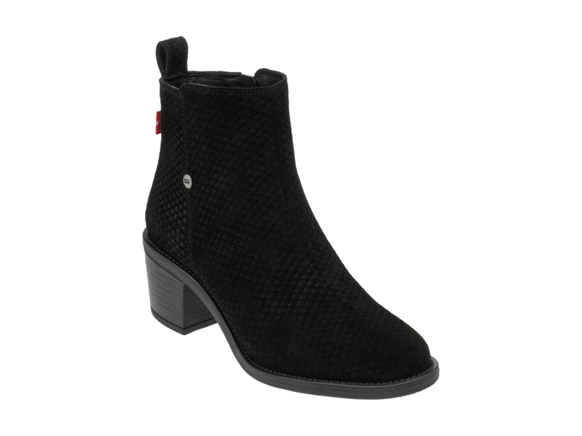 Botines Levi's Negro Texturizado para Mujer