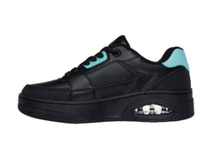 Tenis Skechers One Court Negro con Turquesa para Mujer