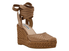 Sandalias Steve Madden One Way Tan Satin Beige