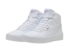 Tenis Puma Carina 3.0 Blanco y Oro para Mujer