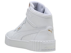 Tenis Puma Carina 3.0 Blanco y Oro para Mujer