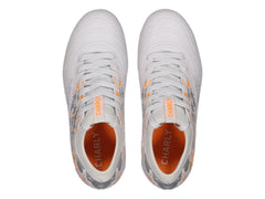 Tenis Taquetes Charly FG Pasto Blanco y Naranja para Hombre