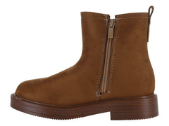 Botines VAVITO de Gamuza Color Camel para Niña
