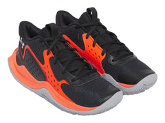 Tenis Under Armour UA GS Jet 23 Negro y Rojo para Niño