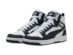Tenis PUMA Rebound V6 Blanco y Azul Marino para Hombre