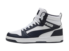 Tenis PUMA Rebound V6 Blanco y Azul Marino para Hombre