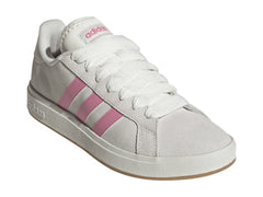 Tenis Adidas Grand Court Base 00 Blanco y Rosa para Mujer