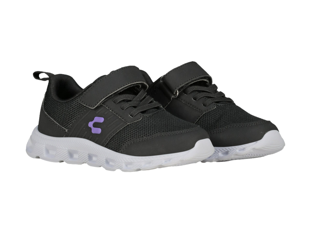 Tenis Charly Light Sport Negro y Lila para Niña